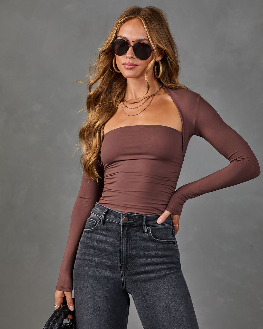 Sandie Ruched Square Neck Top