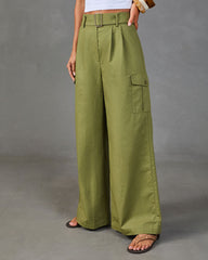Free Roamer Belted Wide Leg Cargo Pants