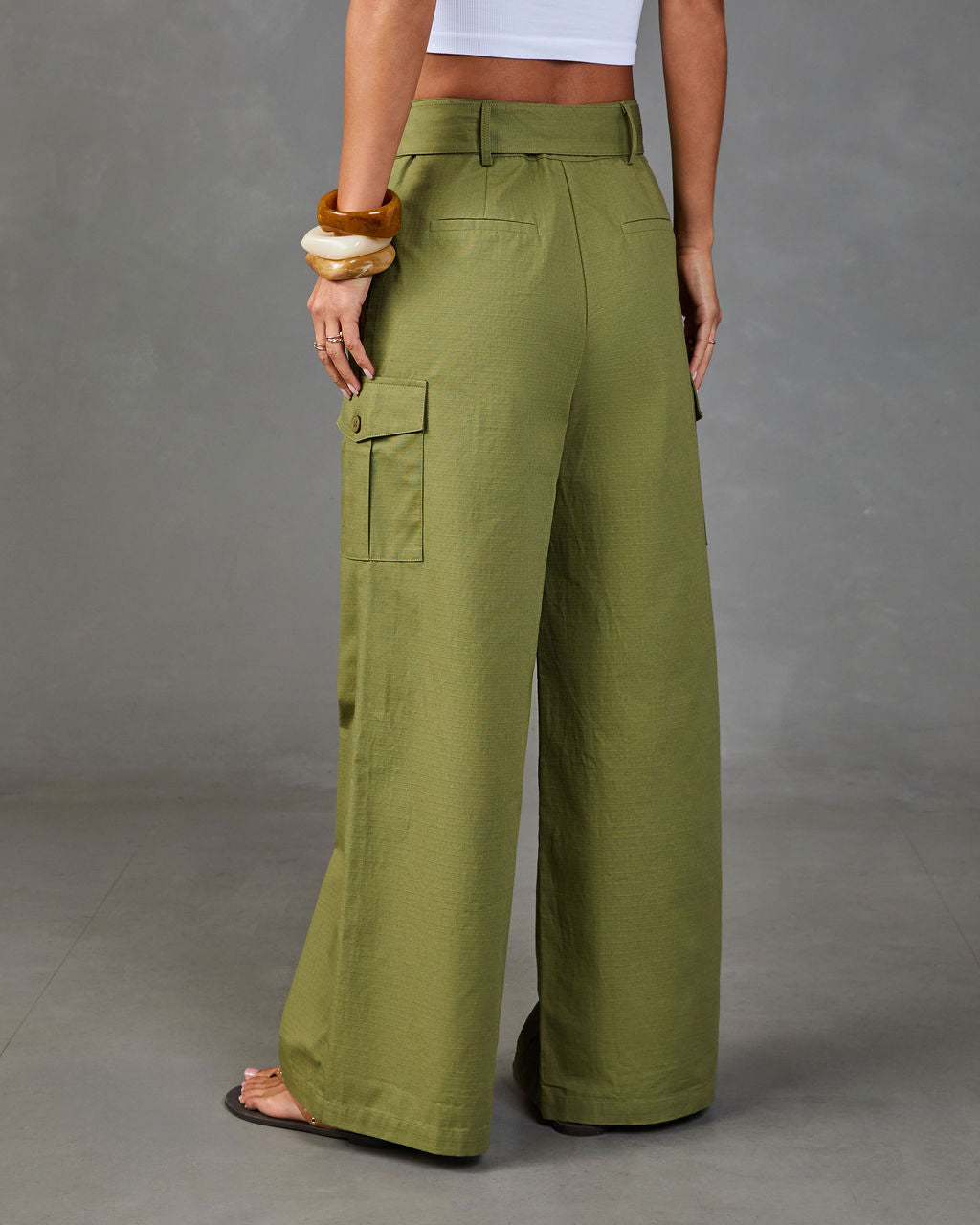 Free Roamer Belted Wide Leg Cargo Pants