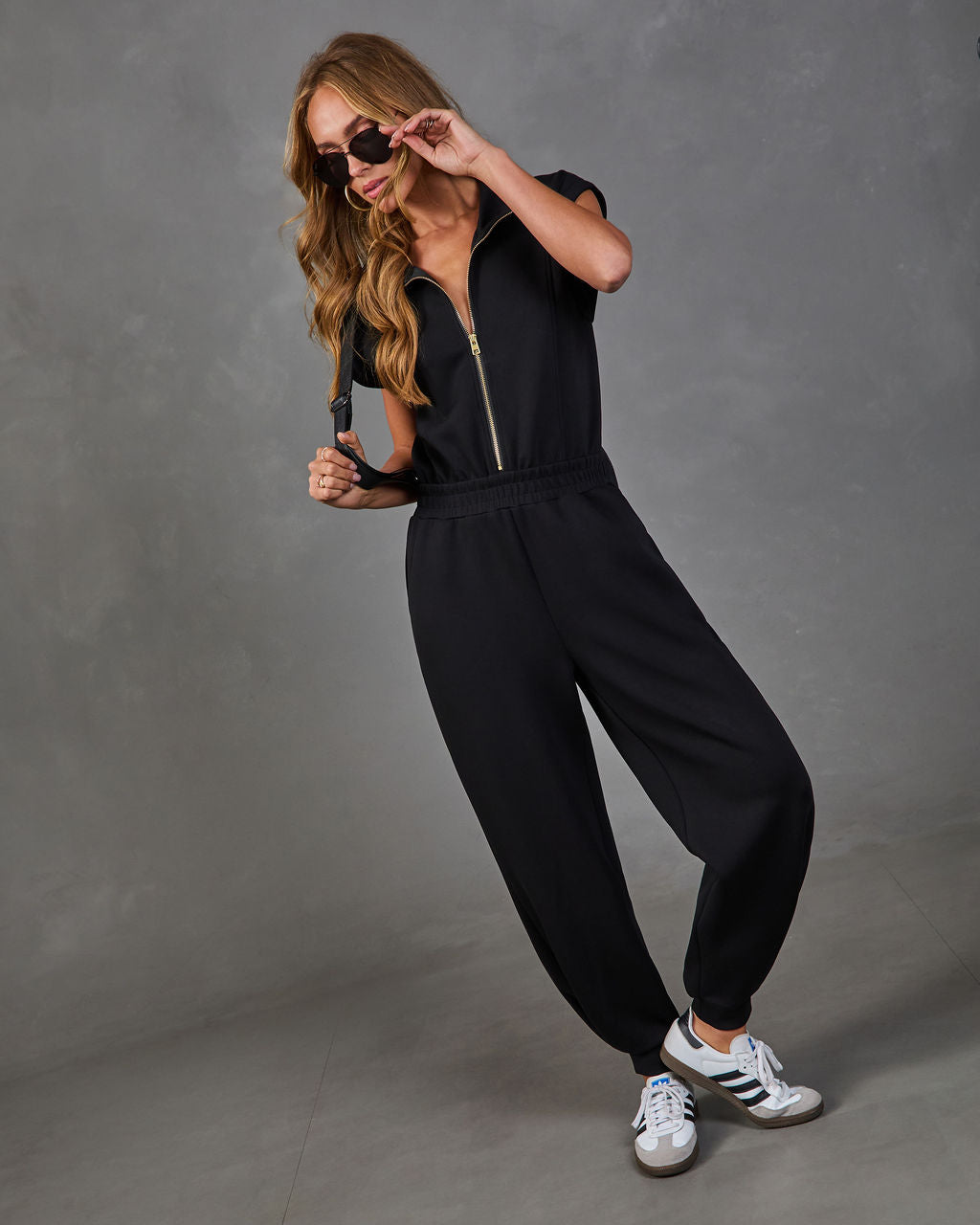 Gate Check Half Zip Soft Form Jumpsuit