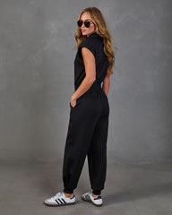 Gate Check Half Zip Soft Form Jumpsuit