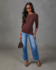 Willis Boat Neck Asymmetric Hem Sweater