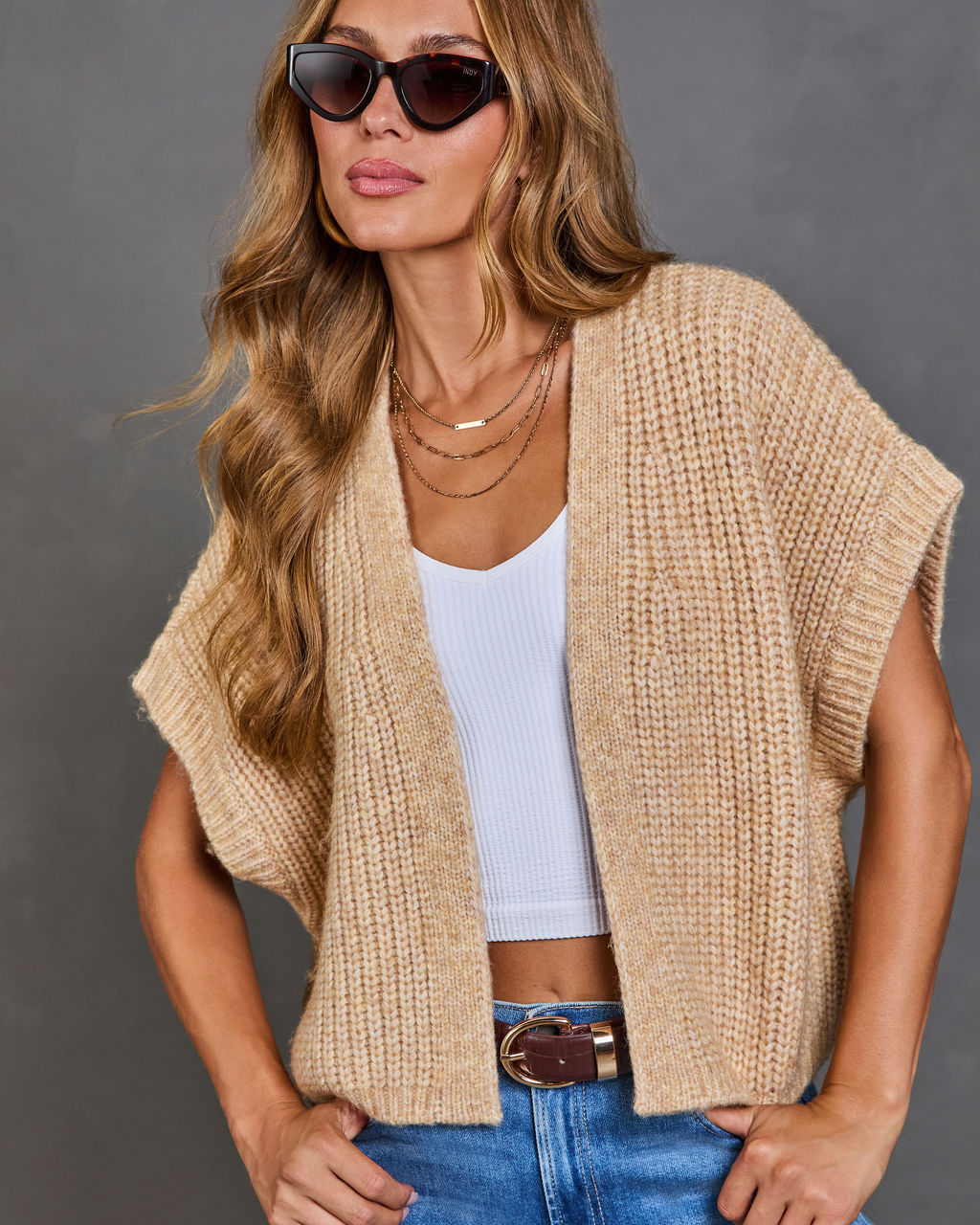 Maple Lane Knit Open Front Cardigan