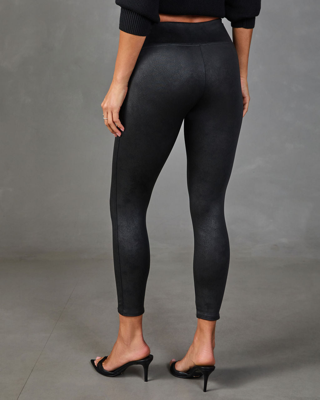 Esmai Luxe Coated Ponte Leggings