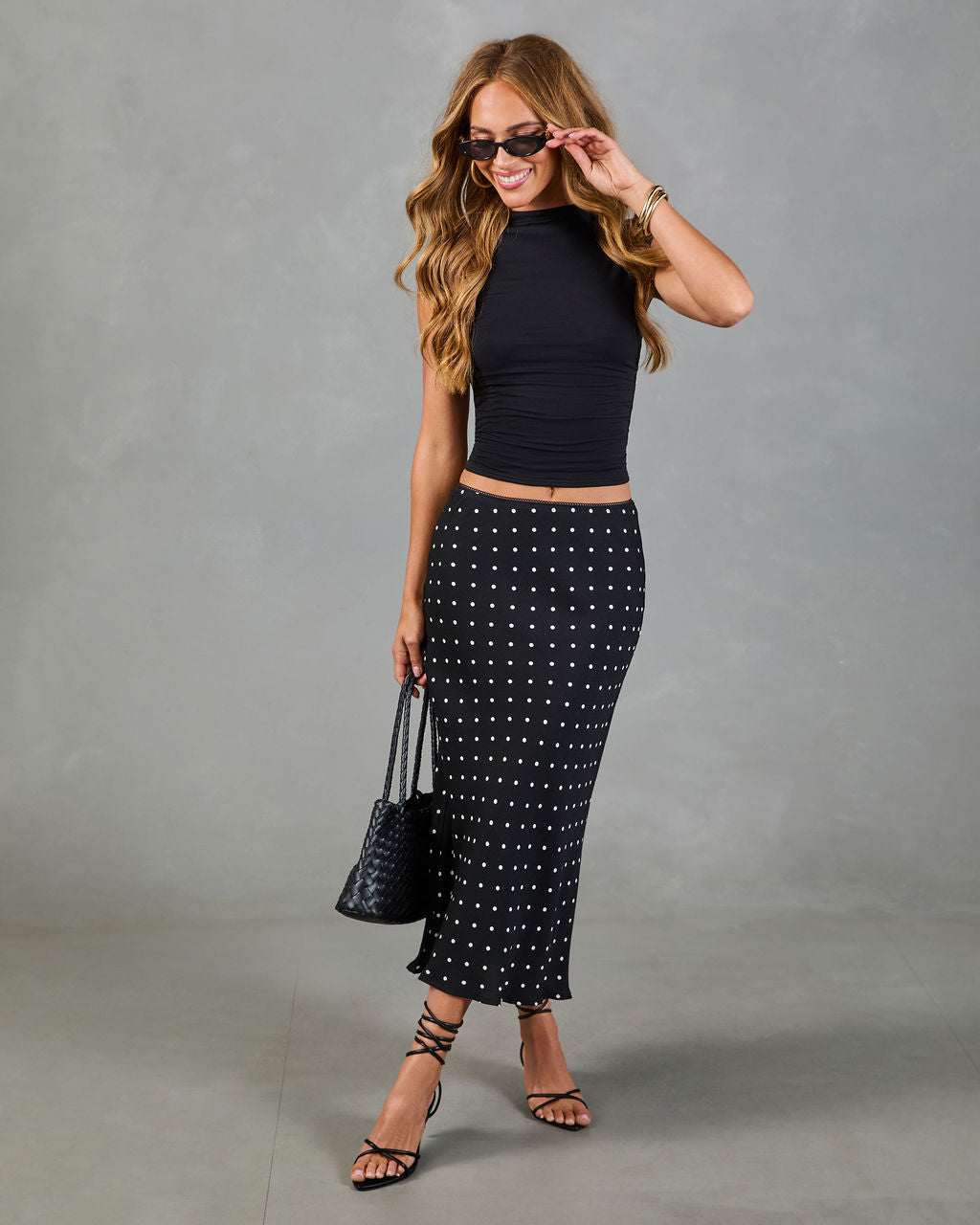 Summer Lust Polka Dot Midi Skirt