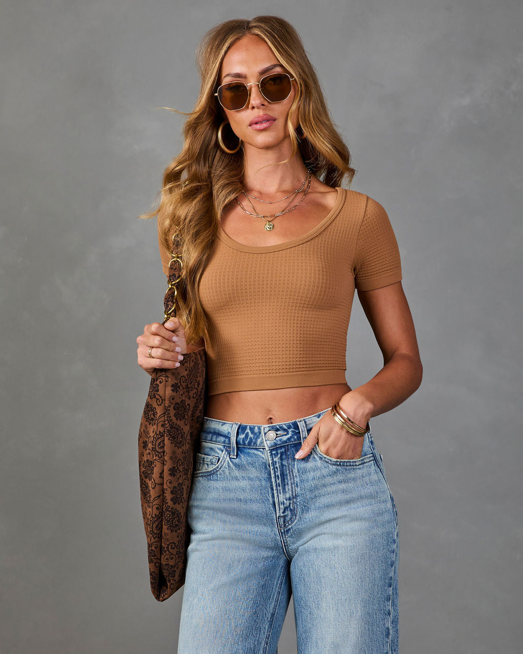 Korine Ribbed Knit Crop Top