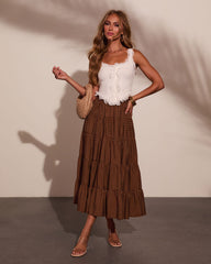 Timeless Allure Polka Dot Midi Skirt