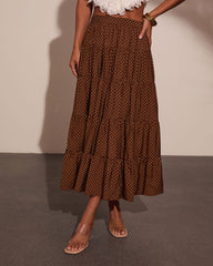 Timeless Allure Polka Dot Midi Skirt
