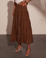 Timeless Allure Polka Dot Midi Skirt