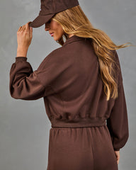 Espresso Ease Scuba Quarter Zip Top