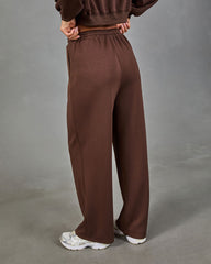 Espresso Ease Drawstring Mid Rise Scuba Pants