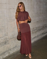 Lovers Only Pleated Maxi Skirt