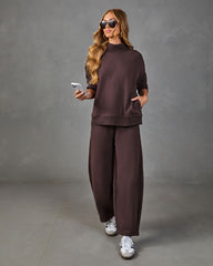Wellness Society Fleece Mock Neck Top