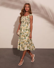 Tropical Theory Floral Midi Dress