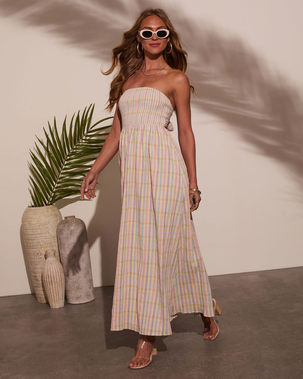 Montana Striped Strapless Maxi Dress