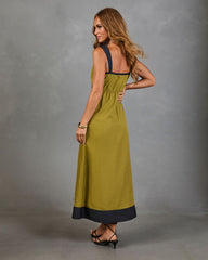 Terra Muse Contrast Trim Maxi Dress