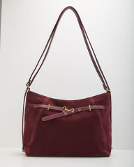 Noralyn Faux Suede Slouchy Shoulder Bag