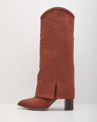 Sierrah Foldover Faux Suede Boots