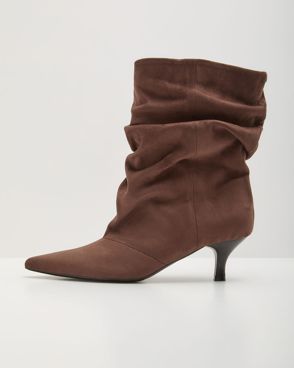 Kiarah Scrunch Faux Suede Booties