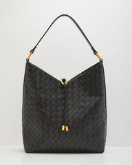 Jobella Slouchy Woven Vegan Leather Shoulder Bag