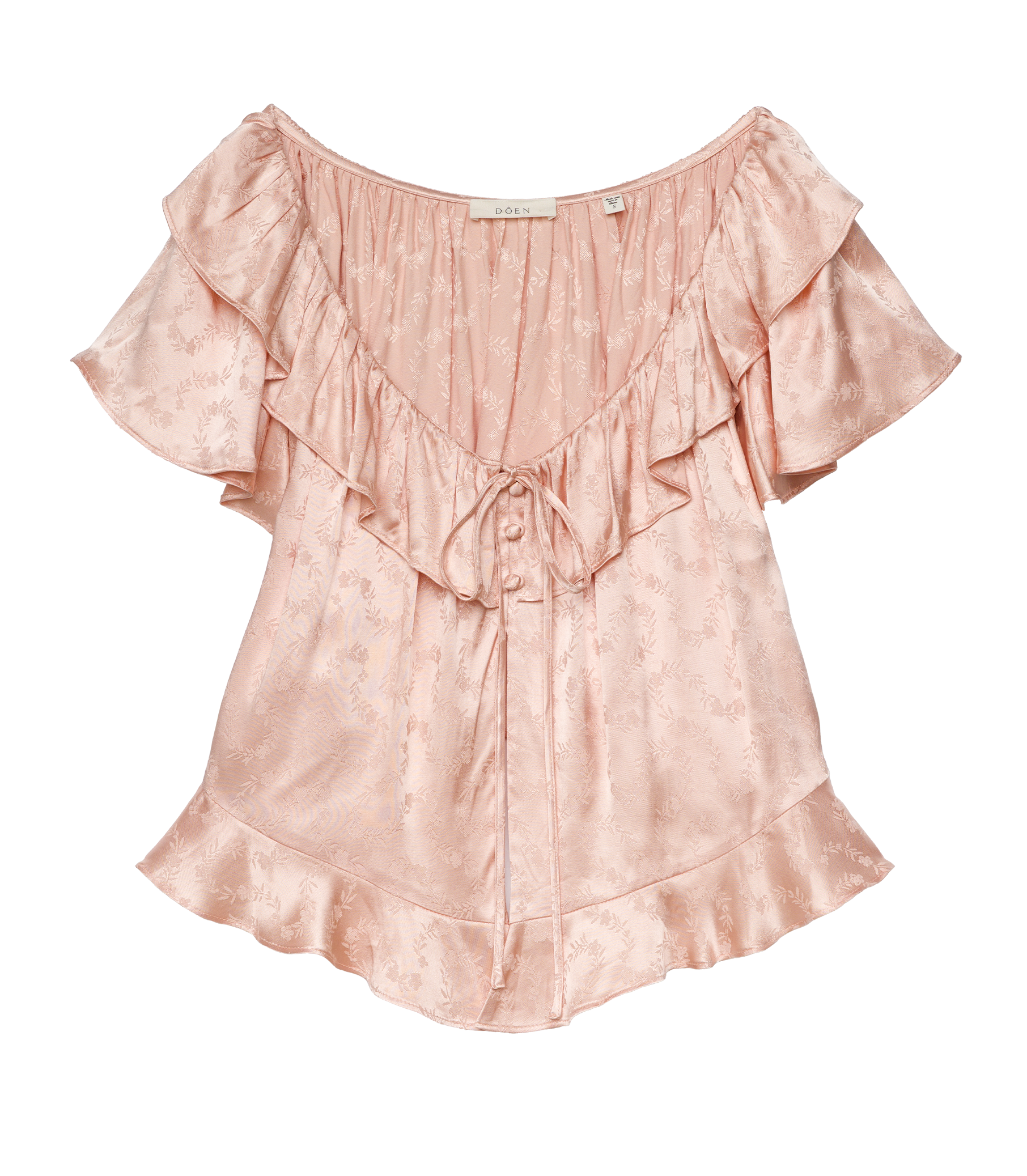 FLORIETTE TOP -- PEACH SORBET