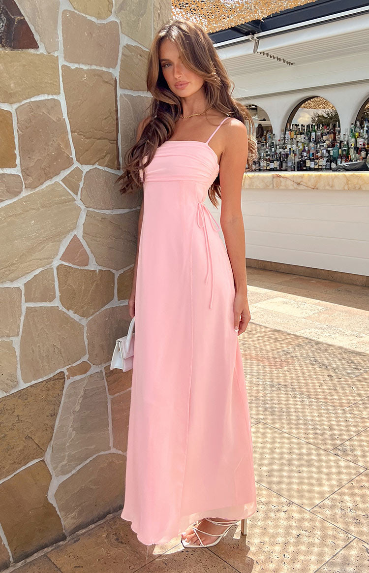 Flossie Pink Sleeveless Maxi Dress