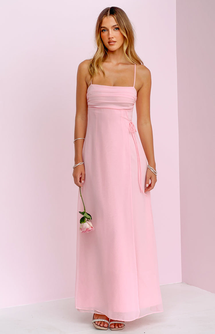 Flossie Pink Sleeveless Maxi Dress