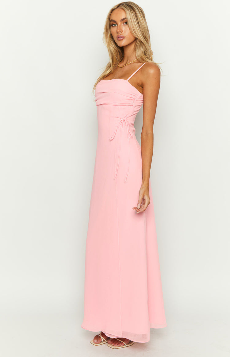Flossie Pink Sleeveless Maxi Dress