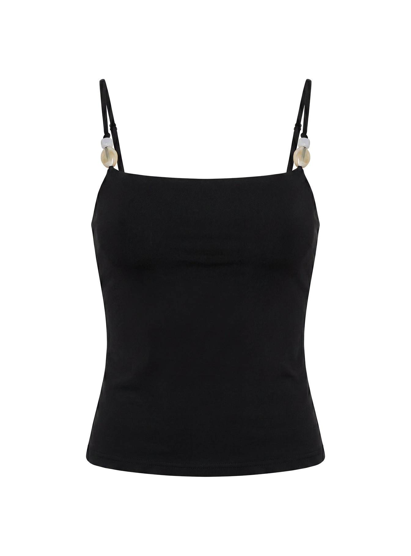 Isameika Beaded Tank Top Black