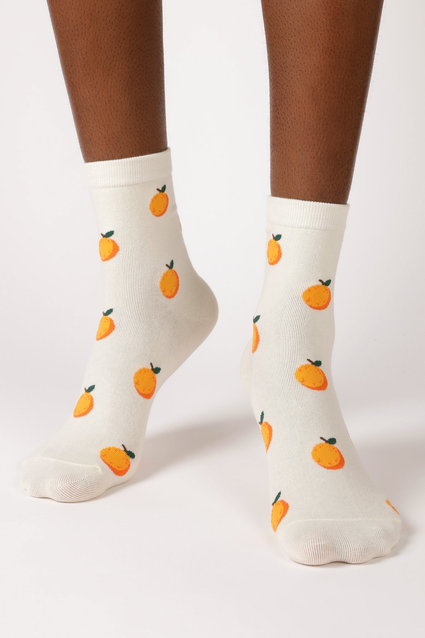 White juicy orange socks