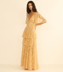 GWYNETH DRESS -- BEIGE PEARL