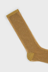 Gold glitter superstar long socks