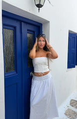 Dakota White Strapless Top