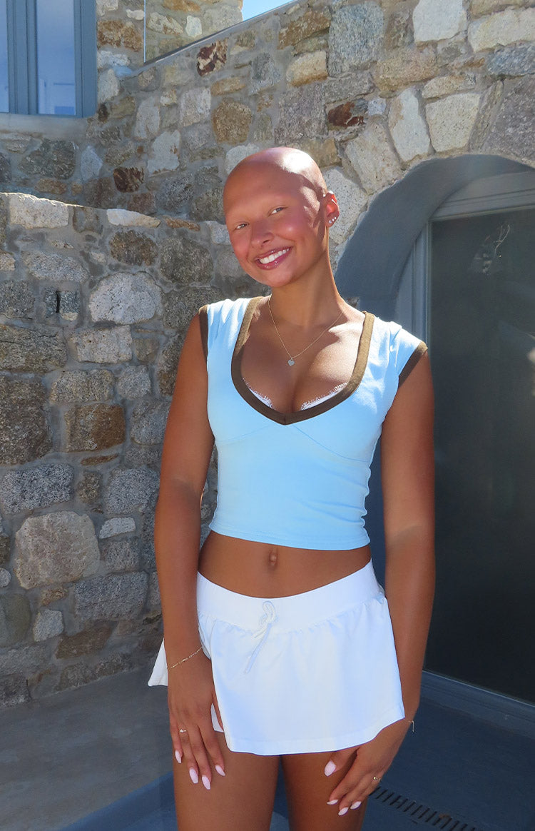 Dulcie White Micro Skort