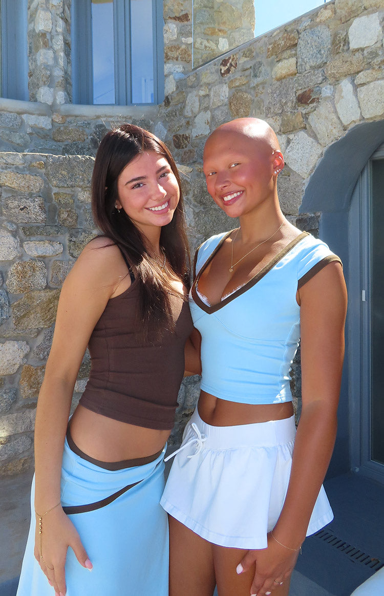 Prue Brown Scoop Neck Tank Top