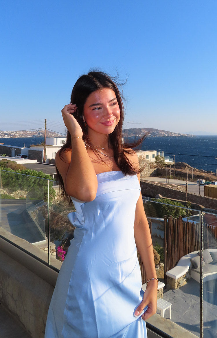 Maiah Blue Formal Maxi Dress