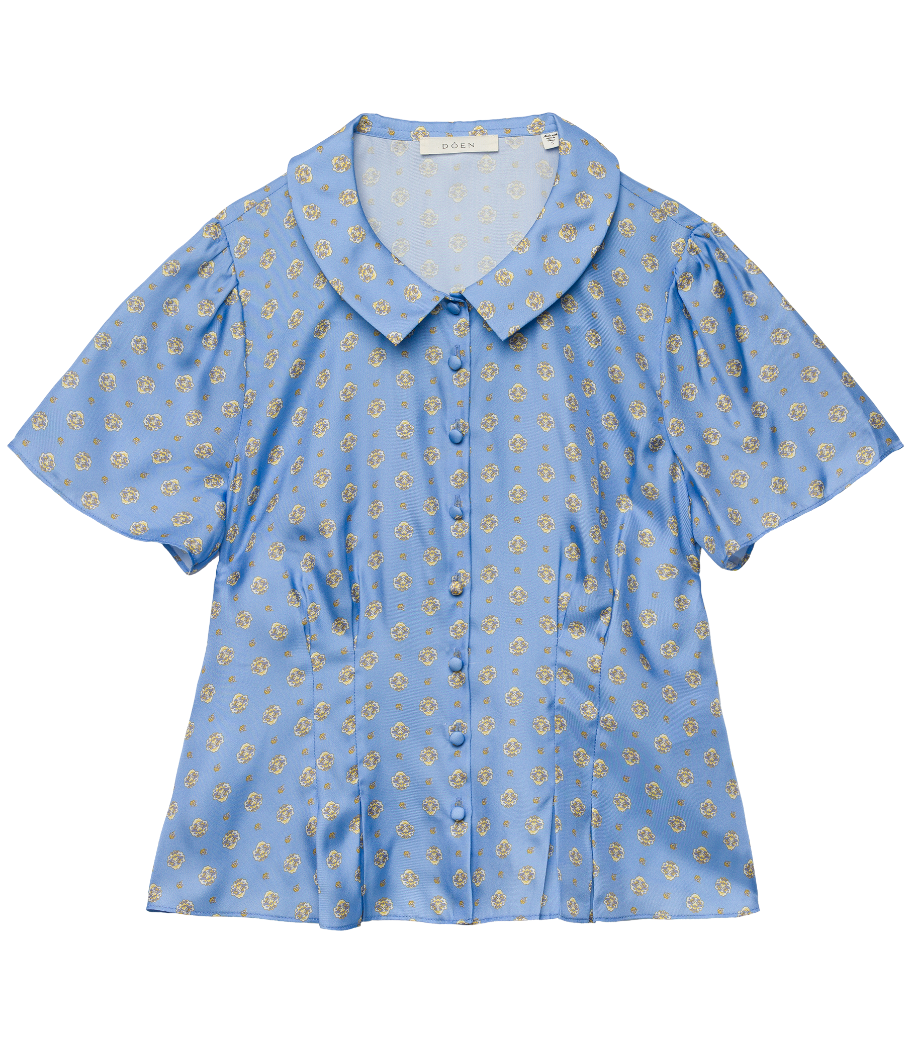 HELIE TOP -- PERIWINKLE CADIZ FOULARD