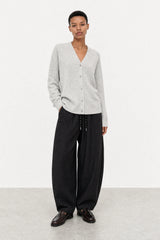 Heather grey bamboo blend boyfriend cardigan