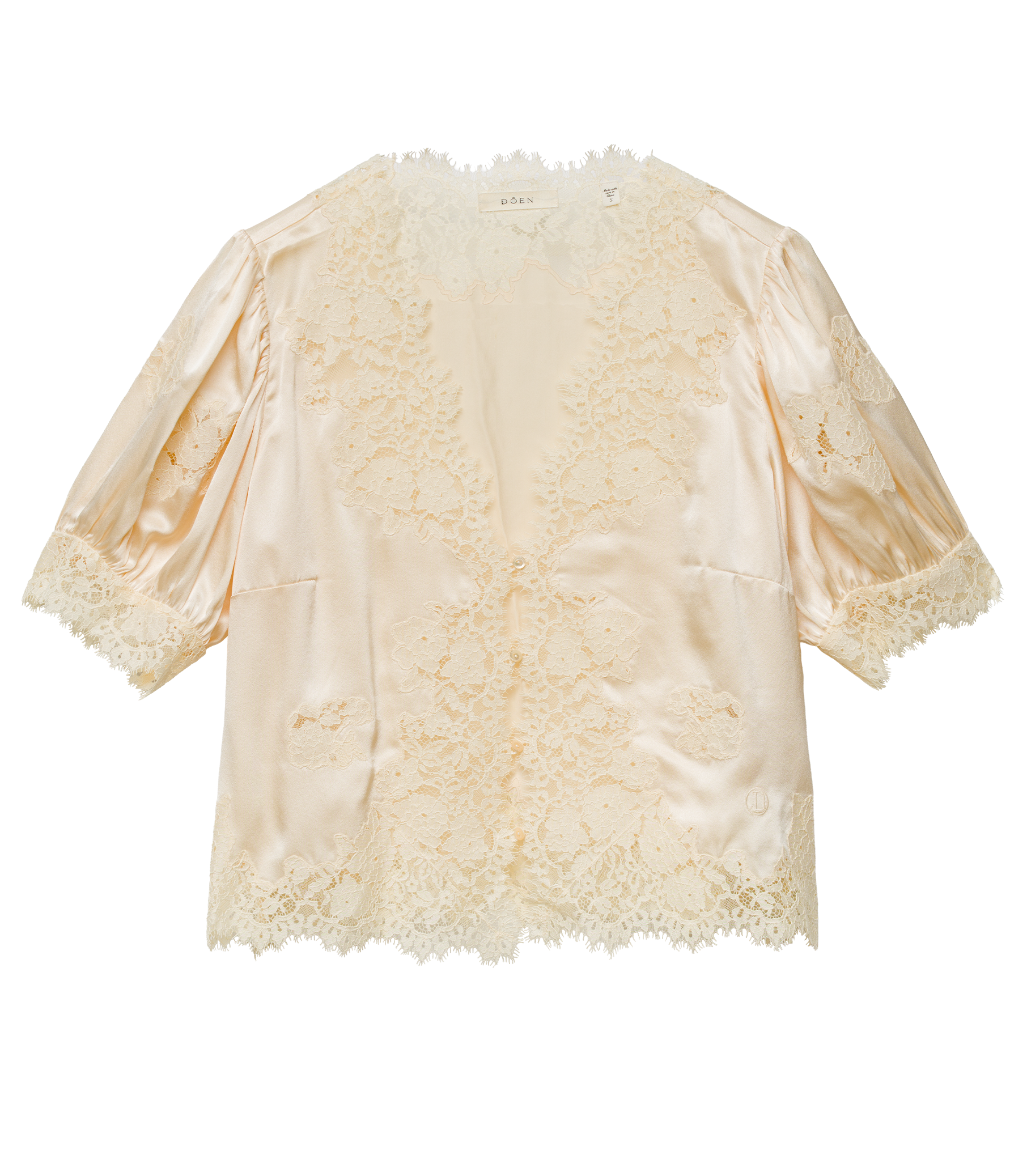 IDELLA SILK SATIN TOP -- CANDLELIGHT