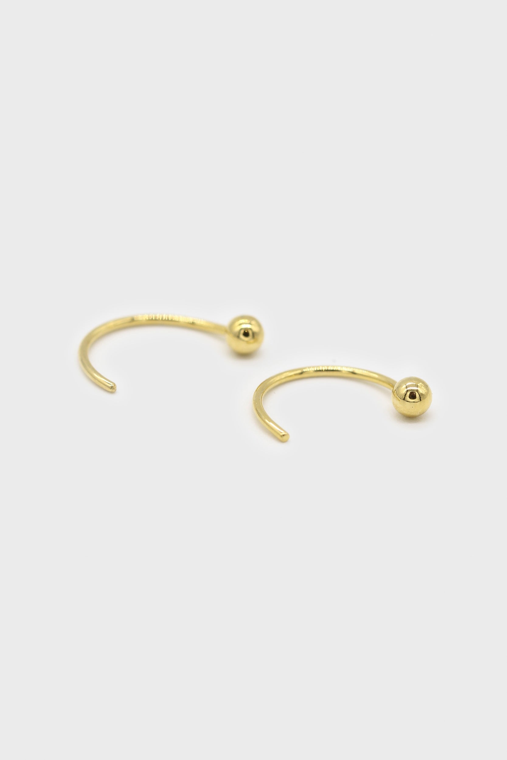 Gold ball half hoop