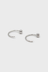 Silver ball half hoop