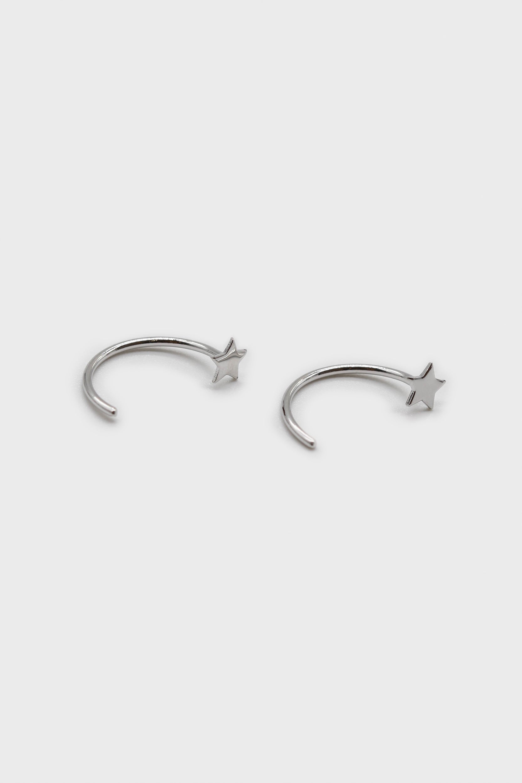 Silver star half hoop