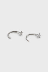 Silver star half hoop