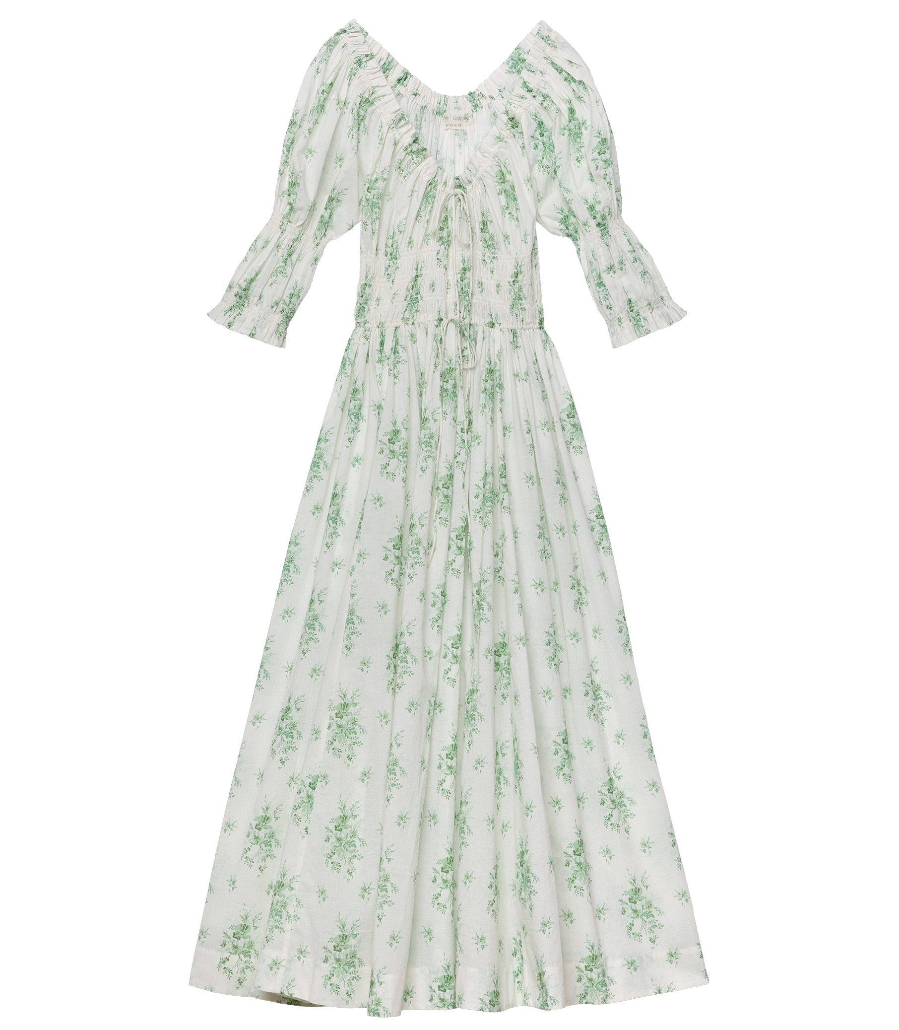 ISCHIA DRESS -- VERT PETIT BOUQUET DE CHAMONIX