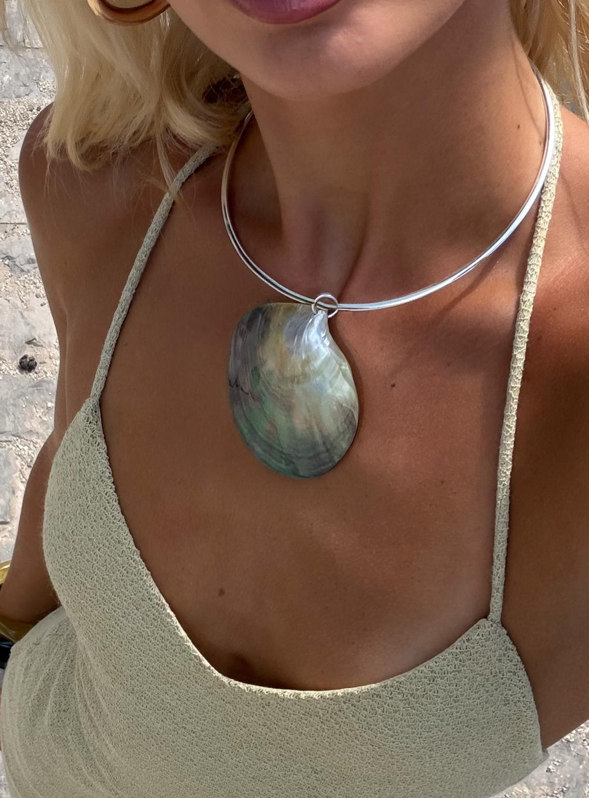 Soreia Shell Necklace Silver