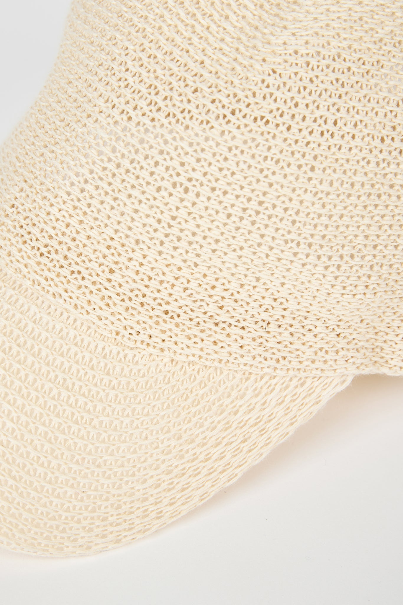 Ivory straw weave baseball hat
