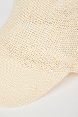 Ivory straw weave baseball hat
