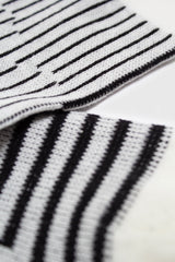 Ivory and black geometric socks