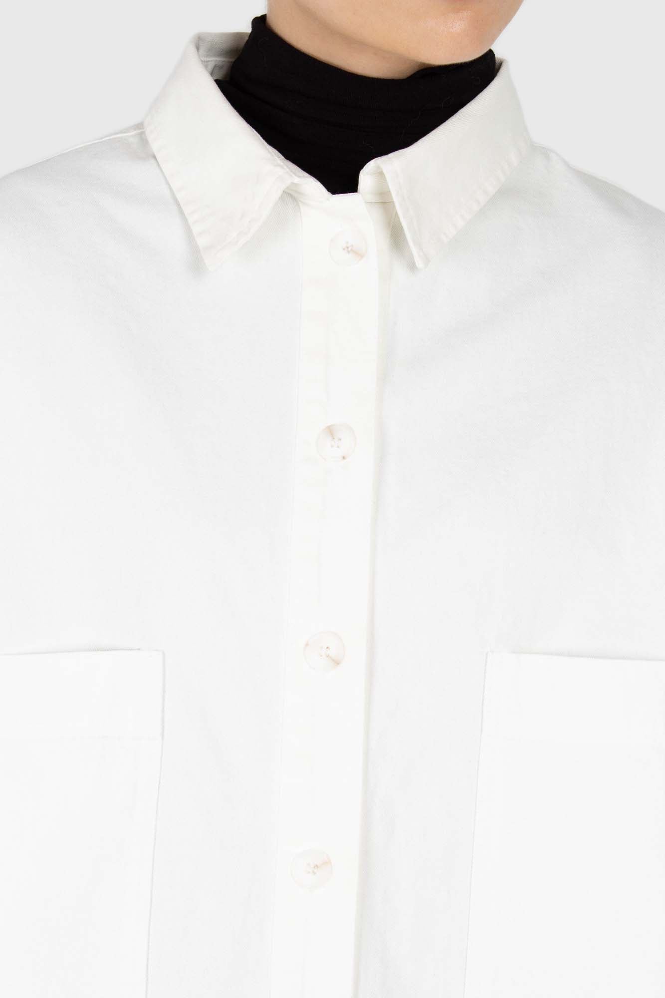 Ivory oversized shirt jacket