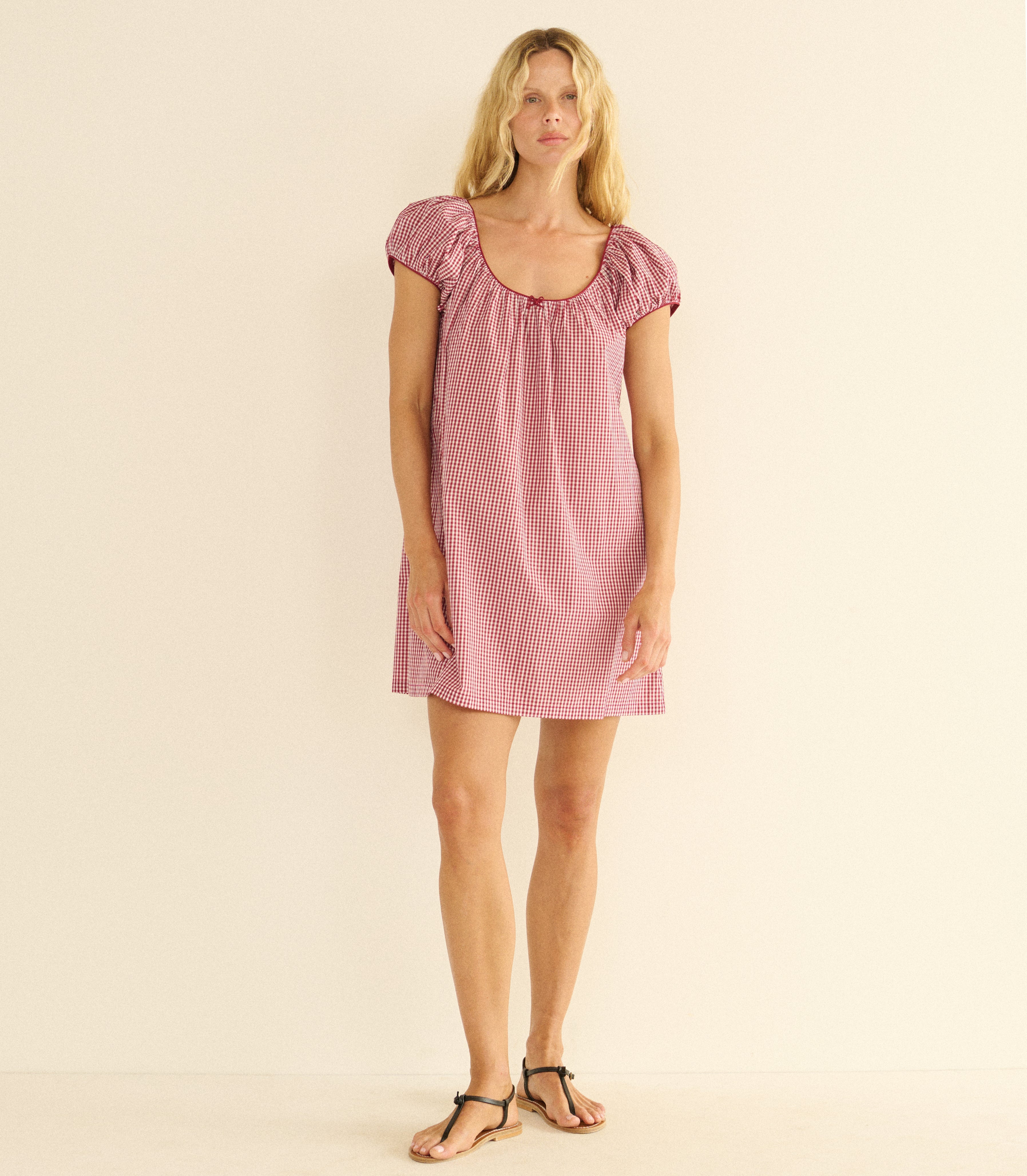 JULIA DRESS -- MULBERRY LA MADDALENA GINGHAM